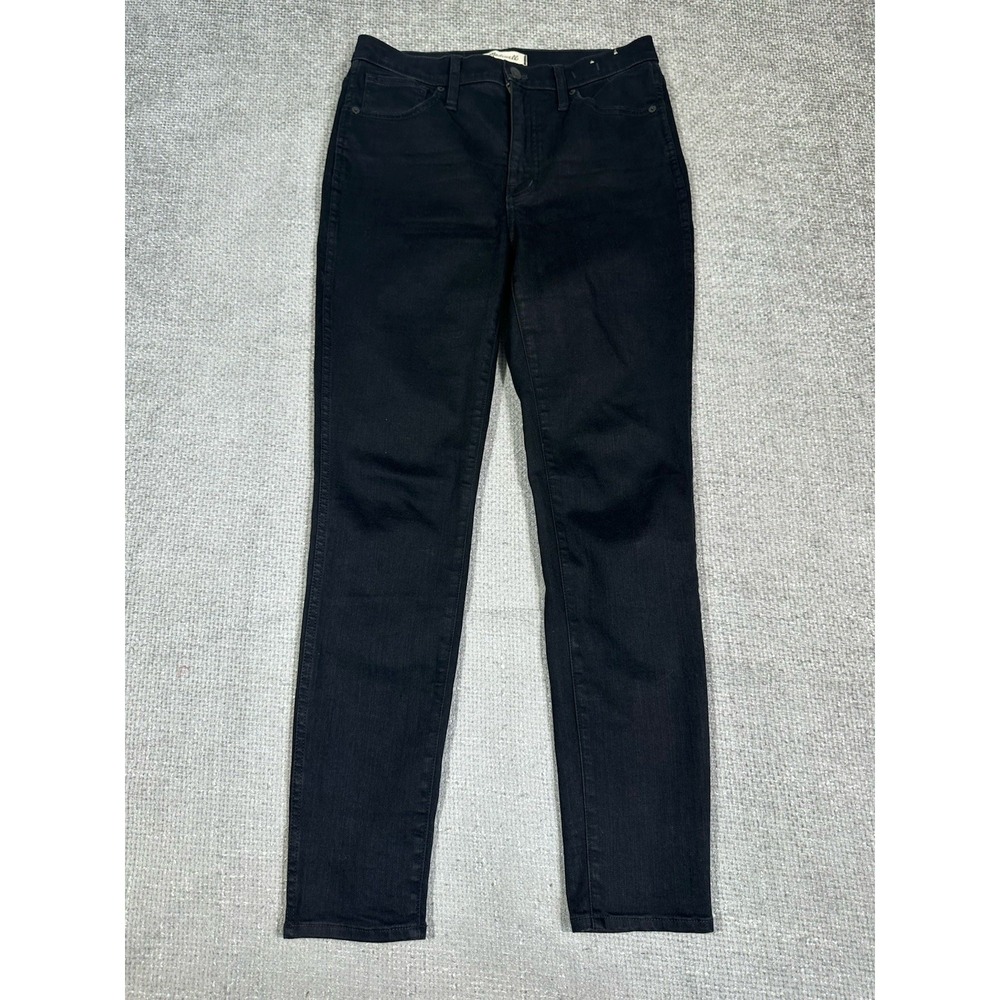 Madewell Jeans Womens 28 30x28 Black 10 Inch High Rise Skinny Stretch